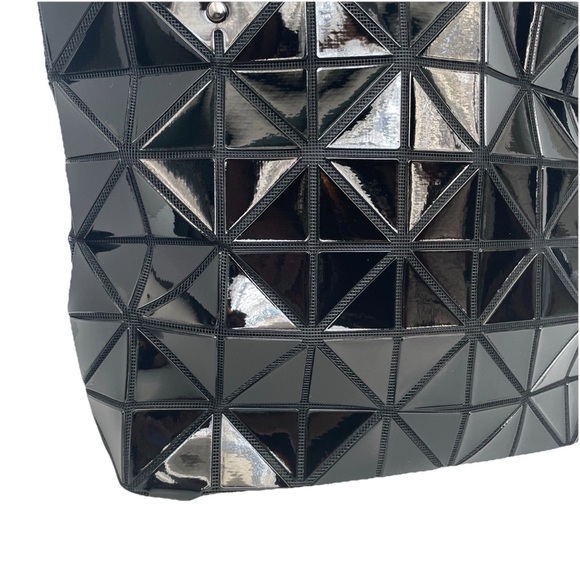Bao Bao Issey Miyake Rock Basics Shiny Black Geometric Tote Bag BB66AG081 NWT - Picture 13 of 17